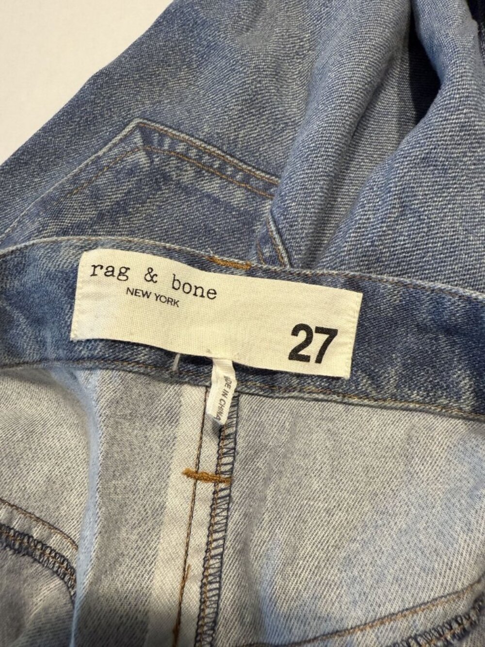 Rag & Bone Medium Wash Blue Denim Wide Leg Jeans Women's Size 27 - Picture 6 of 6
